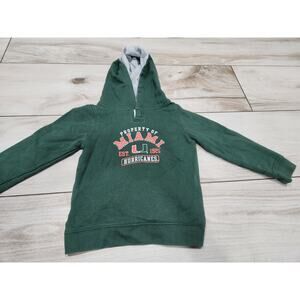 Small kids toddler Miami Hurricanes UM hoodie jacket pullover size 4T Pro Edge